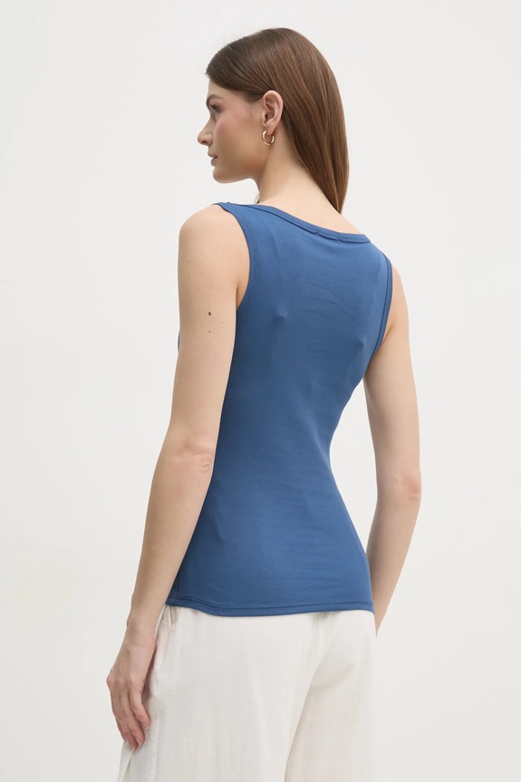 United Colors of Benetton pamut top 3GA2DH010 kék AW25