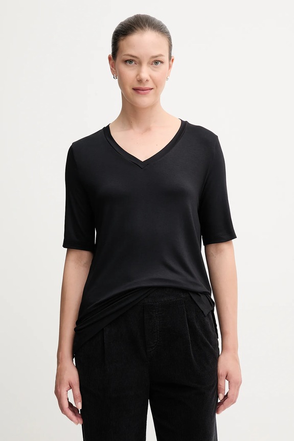 Μπλουζάκι United Colors of Benetton μαύρο 3Z12D401G