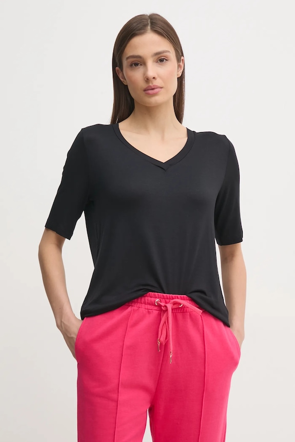 Tričko United Colors of Benetton jednofarebný čierna 3Z12D401G
