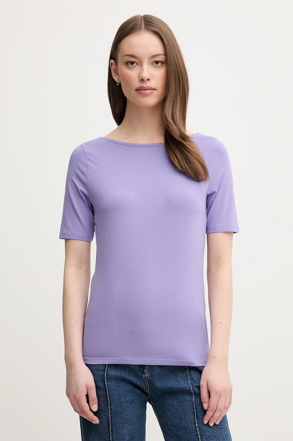 Μπλουζάκι United Colors of Benetton με ελαστάν μωβ 3FJHD109K