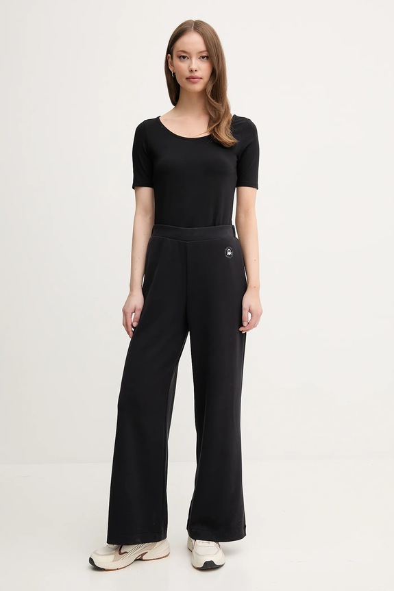 Μπλουζάκι United Colors of Benetton 3FJHD109K μαύρο AW25