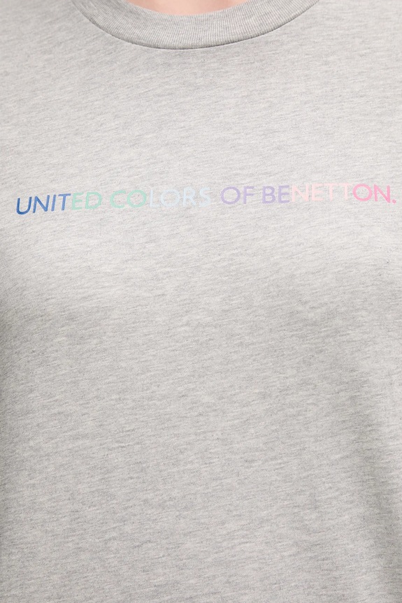 United Colors of Benetton pamut póló szürke 3BL0D109D
