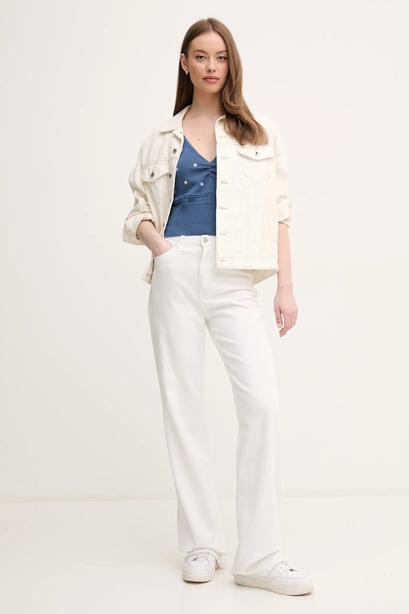 Бавовняний топ United Colors of Benetton 10C1EH01A темно-синій SS25