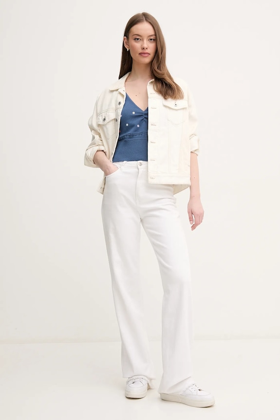 Бавовняний топ United Colors of Benetton 10C1EH01A темно-синій SS25