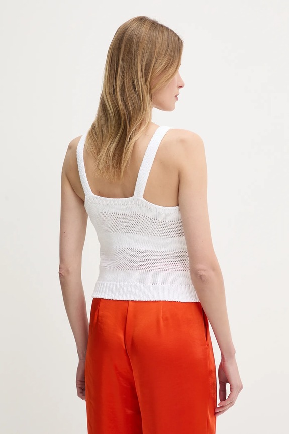 Oblečení Bavlněný top United Colors of Benetton 1898DH018 bílá