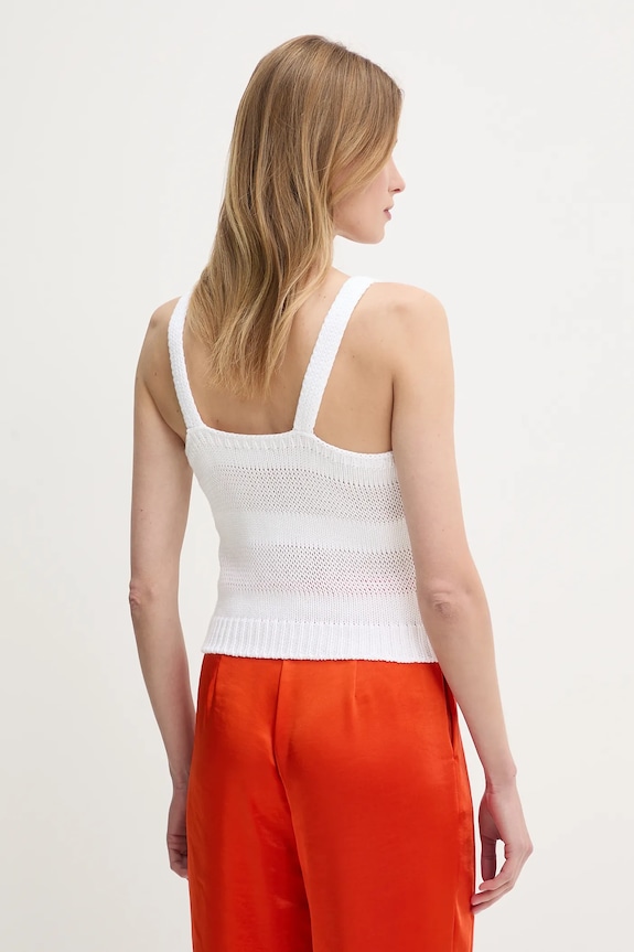Oblečení Bavlněný top United Colors of Benetton 1898DH018 bílá