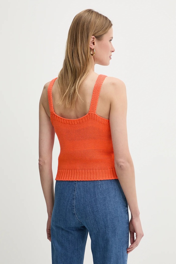 Îmbrăcăminte United Colors of Benetton top din bumbac 1898DH018 portocaliu