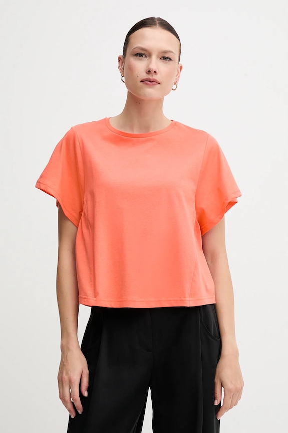 Bavlnené tričko United Colors of Benetton relaxed oranžová 3U53D109U