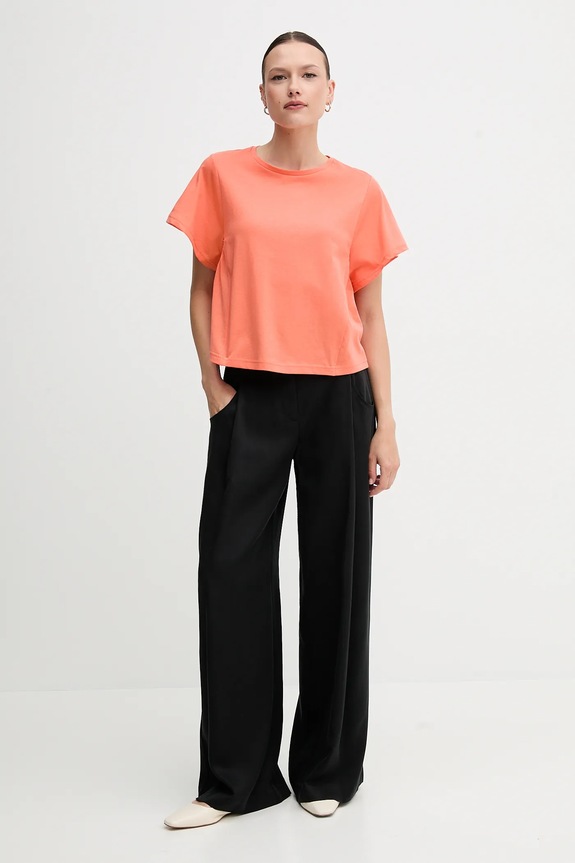 Bavlnené tričko United Colors of Benetton 3U53D109U oranžová SS25
