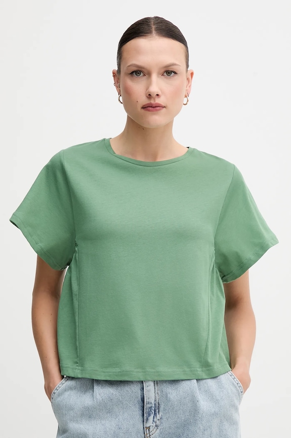 United Colors of Benetton t-shirt in cotone rilassato verde 3U53D109U