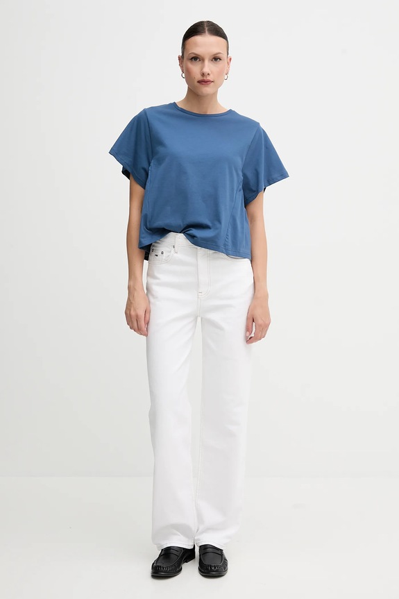 Бавовняна футболка United Colors of Benetton 3U53D109U блакитний SS25