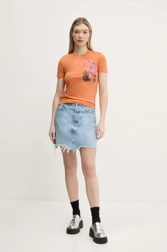 Desigual t-shirt BOTANICAL LA 25SWTK48 arancione SS25