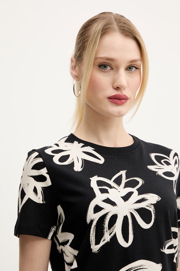 Desigual pamut póló COLORADO fekete 25SWTK26