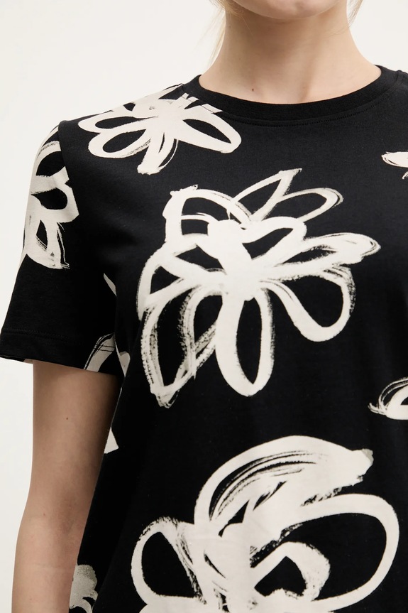 Desigual pamut póló COLORADO 25SWTK26 fekete