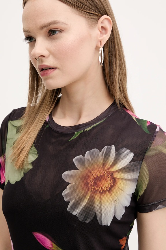 Kratka majica Desigual DES MOINES črna 25SWTK88