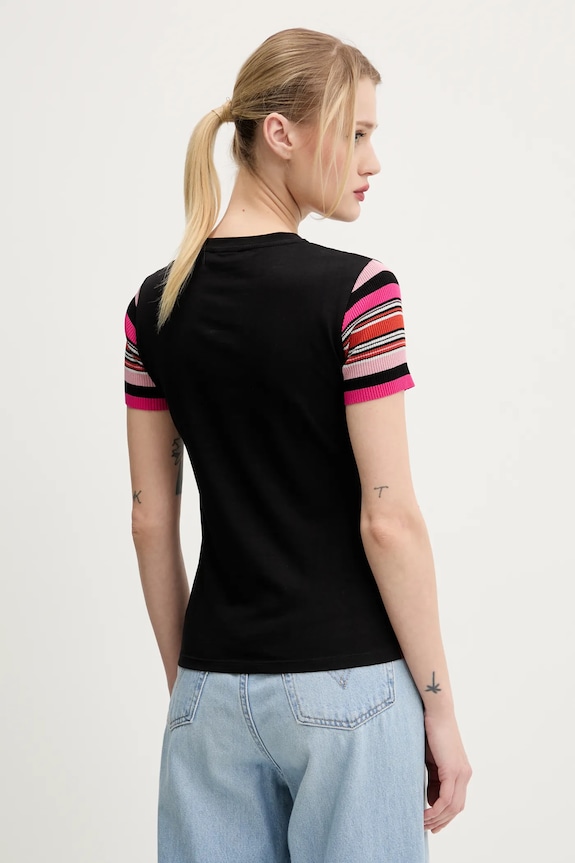 Ρούχα Μπλουζάκι Desigual MINNIE 25SWTK39 μαύρο