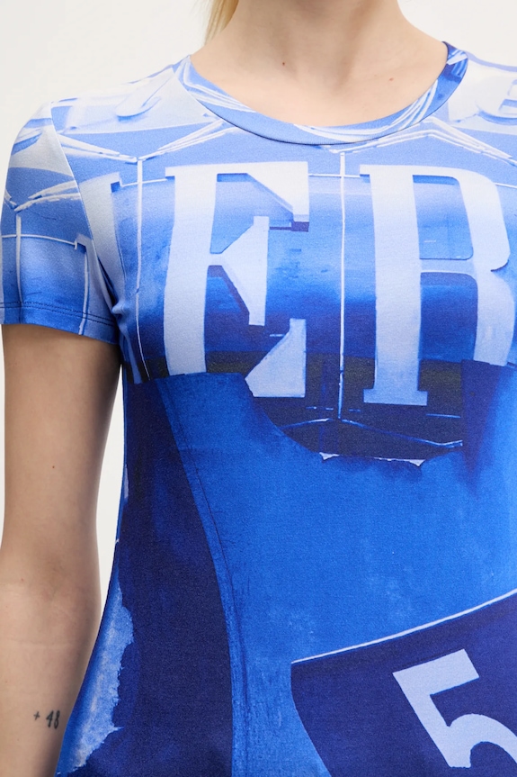 Desigual t-shirt POTOMAC 25SWTKA0 niebieski