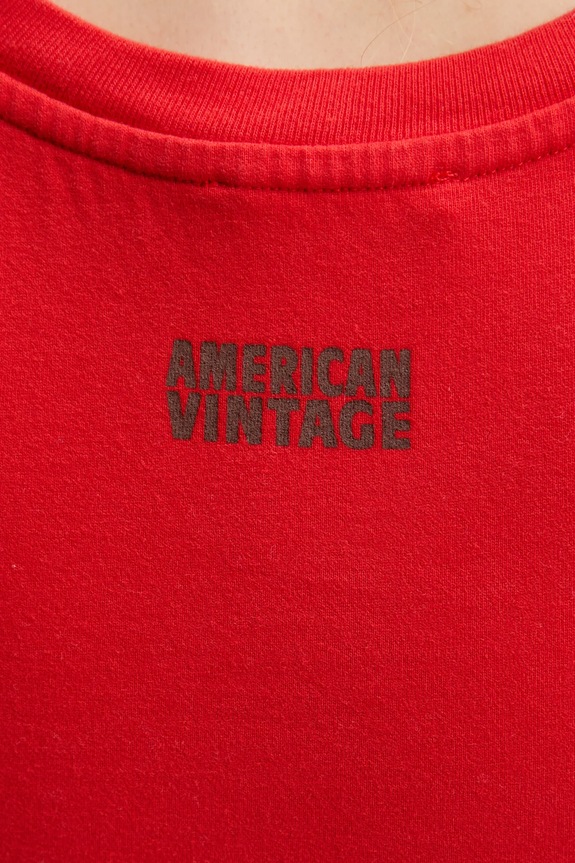 American Vintage pamut top FAZ01AE25 piros