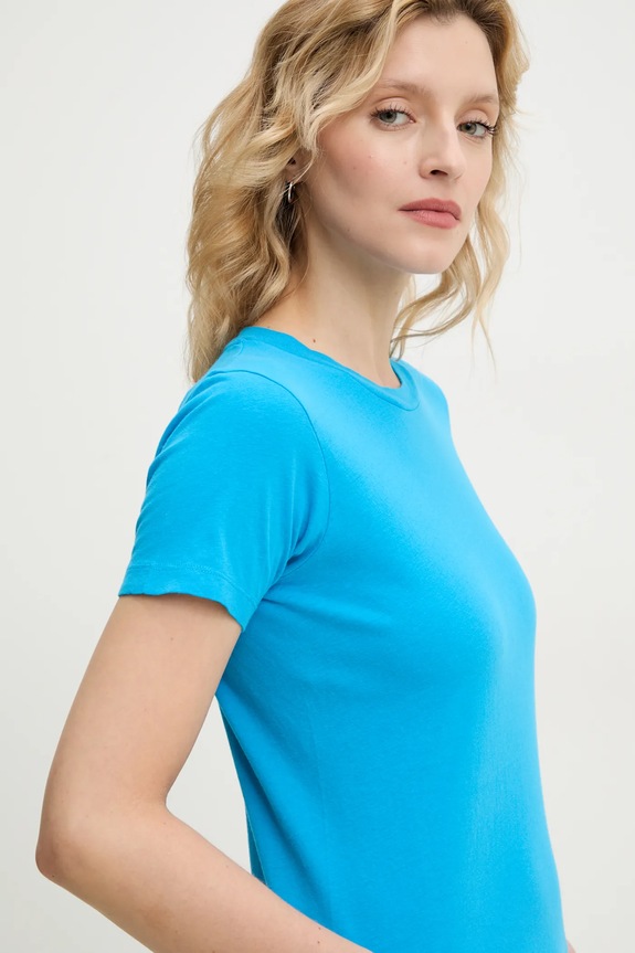 Βαμβακερό μπλουζάκι American Vintage μπλε GAMI21E25