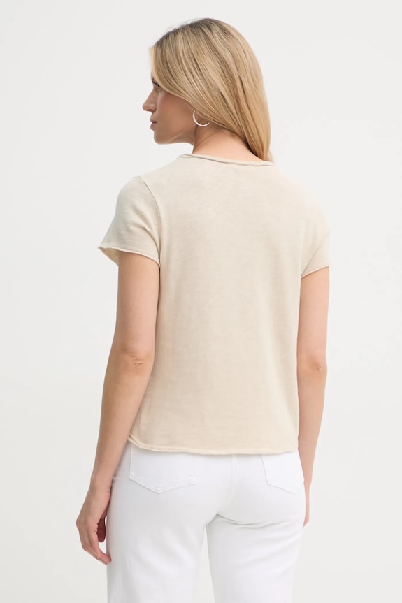 Îmbrăcăminte American Vintage tricou din bumbac SON02AGE25 bej
