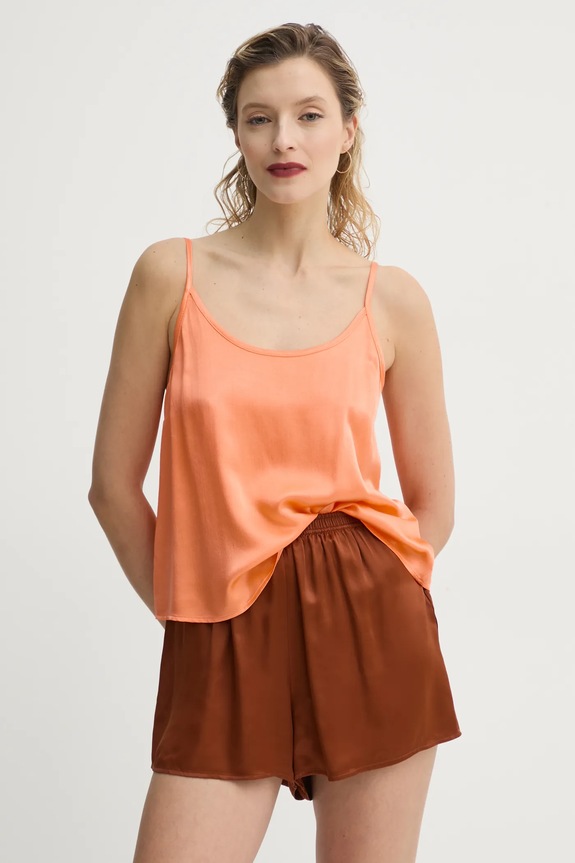 American Vintage bluza uni portocaliu VOO07BE25