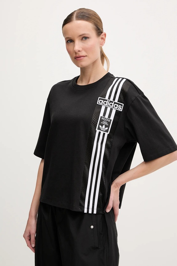 adidas Originals t-shirt aplikacja czarny JD0100