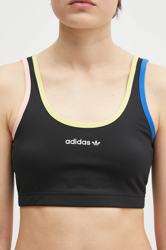 Спортивный бюстгальтер adidas Originals Linear чёрный JD2735