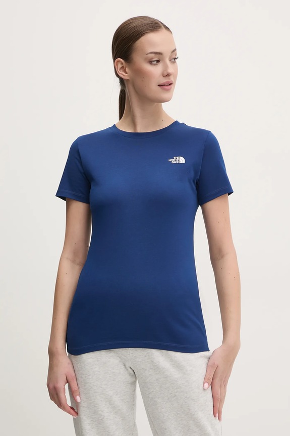 The North Face t-shirt Simple Dome granatowy NF0A87NHD1R1