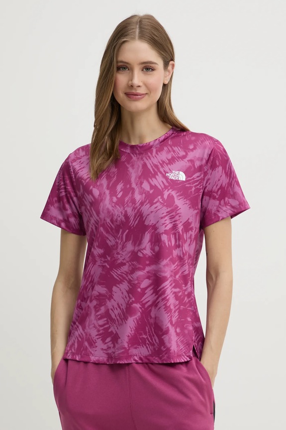 The North Face t-shirt sportowy Flex regular fioletowy NF0A8BQG85N1