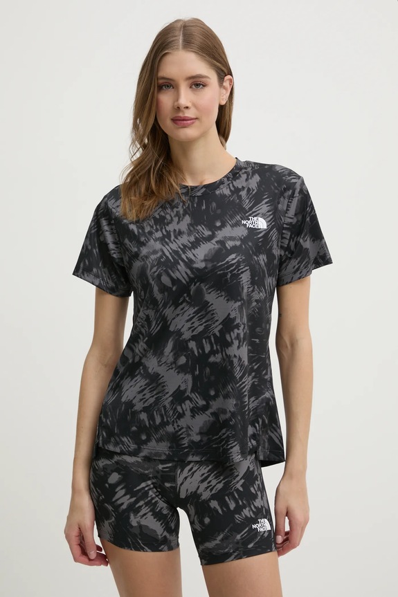 The North Face sportos póló Flex mintás fekete NF0A8BQG8R41