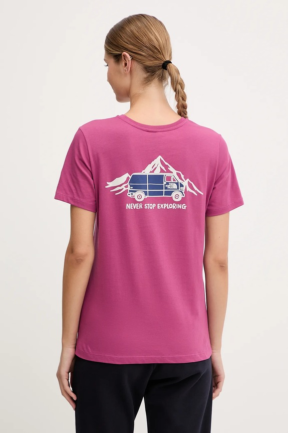 The North Face t-shirt Outdoor Graphic sovrastampa rosa NF0A8C226EO1