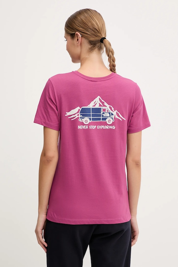 The North Face t-shirt Outdoor Graphic sovrastampa rosa NF0A8C226EO1