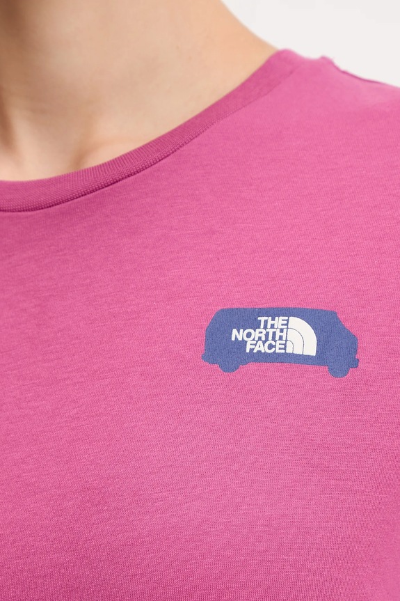 The North Face t-shirt Outdoor Graphic NF0A8C226EO1 rosa