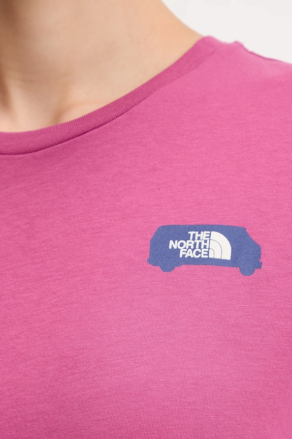The North Face t-shirt Outdoor Graphic NF0A8C226EO1 rosa