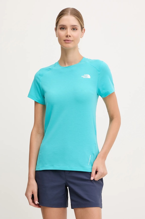 The North Face sportos póló Lightning Alpine elasztánnal türkiz NF0A8BT56IB1