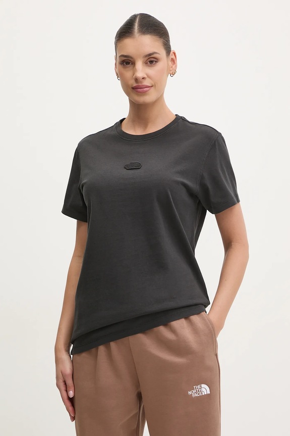 Βαμβακερό μπλουζάκι The North Face Nature Relaxed κανονικό μαύρο NF0A8BVWJK31