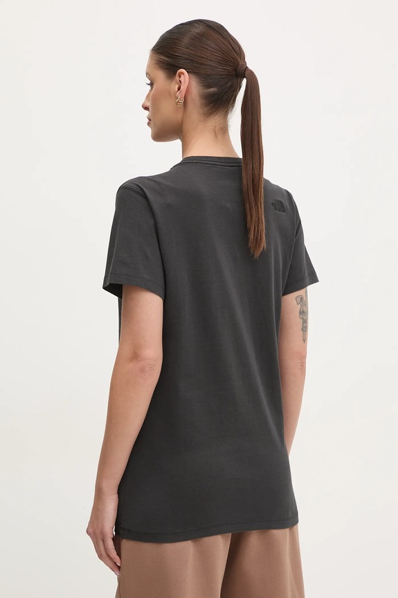 Βαμβακερό μπλουζάκι The North Face Nature Relaxed NF0A8BVWJK31 μαύρο SS25