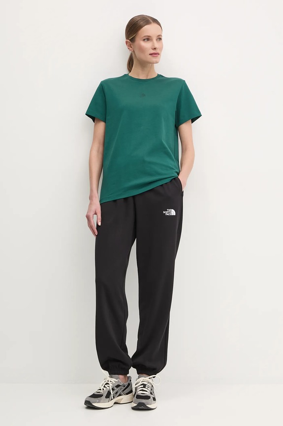 Bavlnené tričko The North Face Relaxed NF0A8C386GI1 zelená SS25