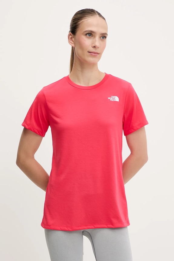 The North Face t-shirt treningowy Foundation Vertical wzorzyste czerwony NF0A8BR06IE1