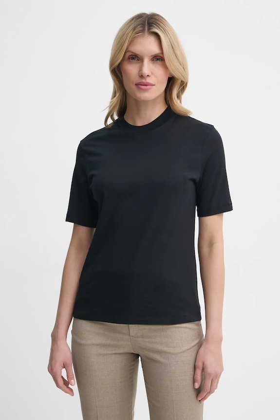 Filippa K tricou din bumbac uni negru 30611.FK