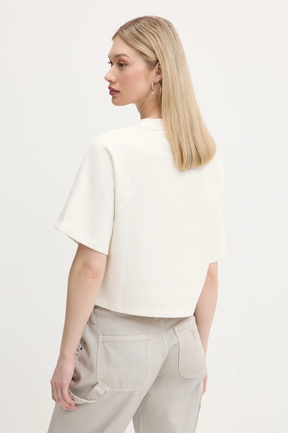 Ρούχα Βαμβακερό μπλουζάκι Hugo Blue 50537091 μπεζ