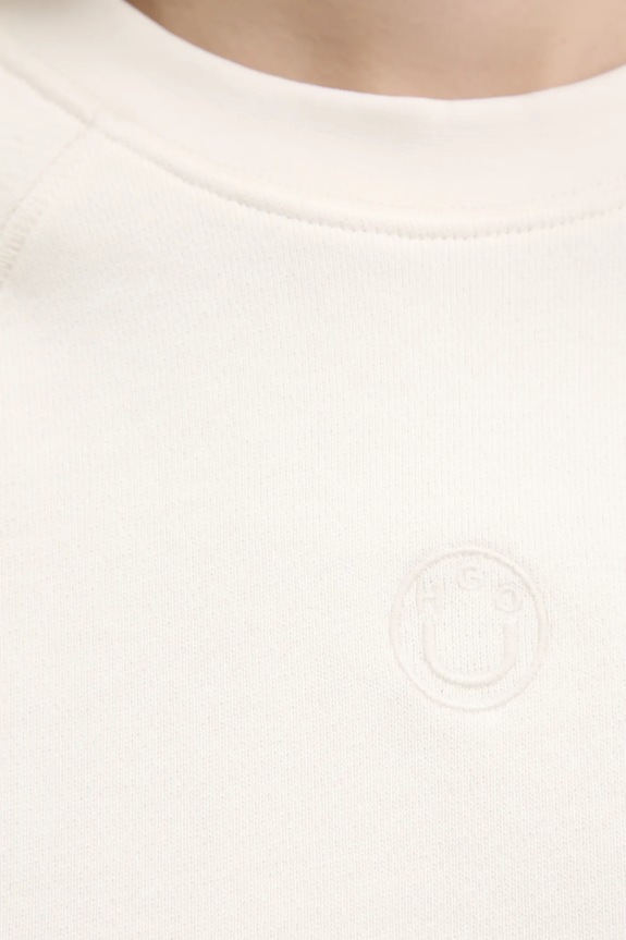 Βαμβακερό μπλουζάκι Hugo Blue 50537091 μπεζ