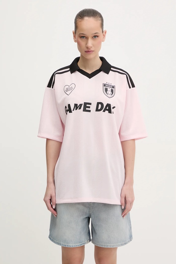 Polo Hugo Blue roza 50537456