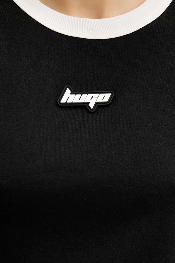 Bavlnené tričko Hugo Blue 50537476 čierna