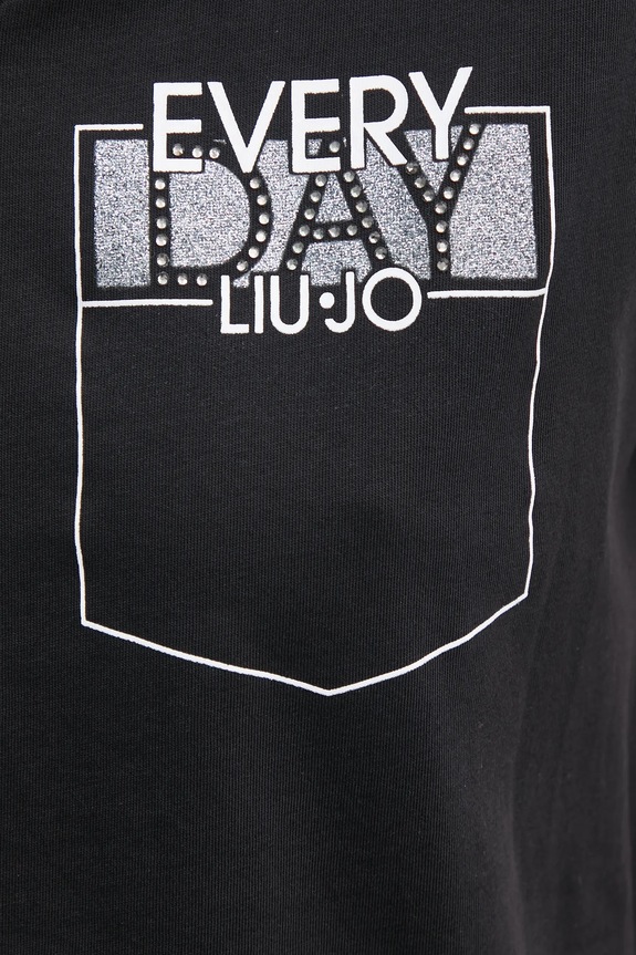 Bavlnené tričko Liu Jo TA5172.JS923 čierna