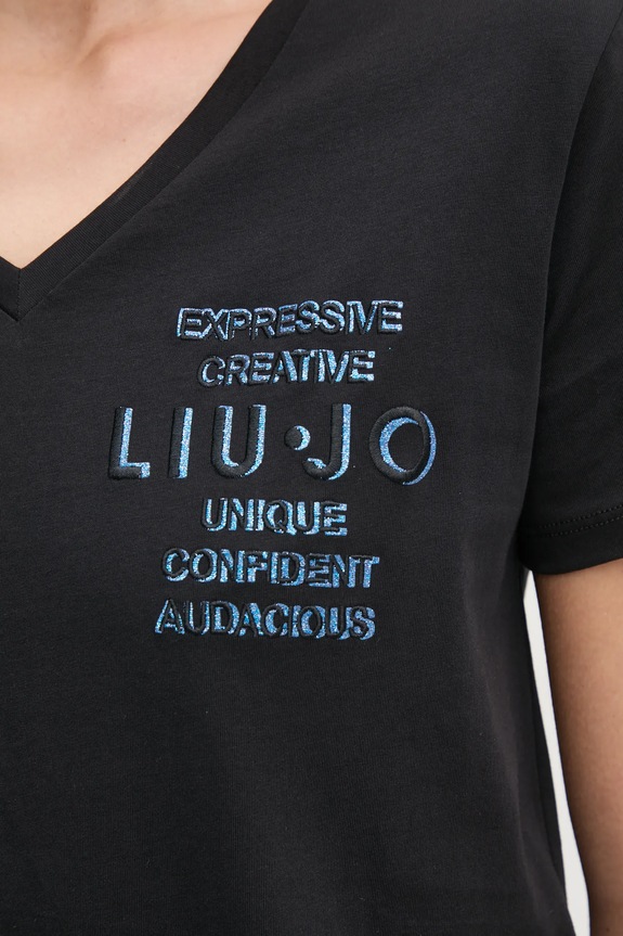 Liu Jo tricou din bumbac TA5172.JS923 negru