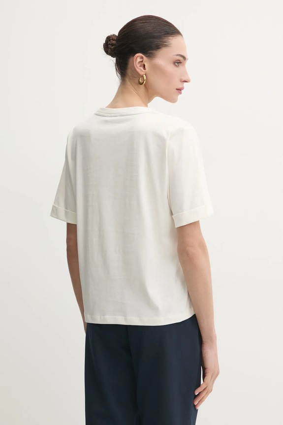 Odzież Liu Jo t-shirt bawełniany TA5175.JS923 beżowy