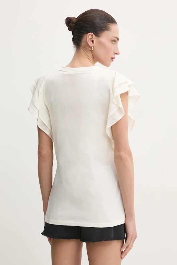 Îmbrăcăminte Liu Jo tricou din bumbac TA5178.J5904 bej