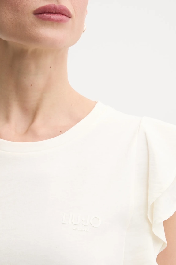 Liu Jo tricou din bumbac TA5178.J5904 bej