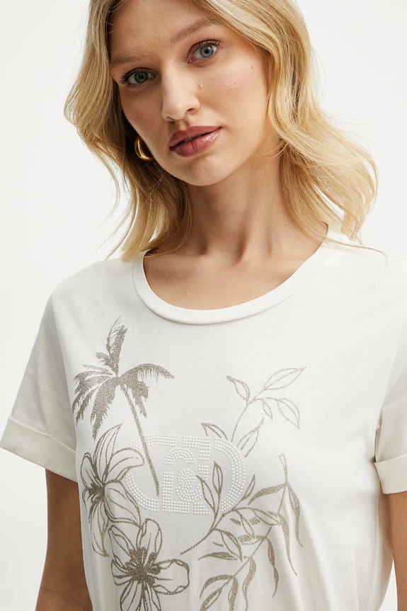 Liu Jo t-shirt in cotone beige TA5180.JS923